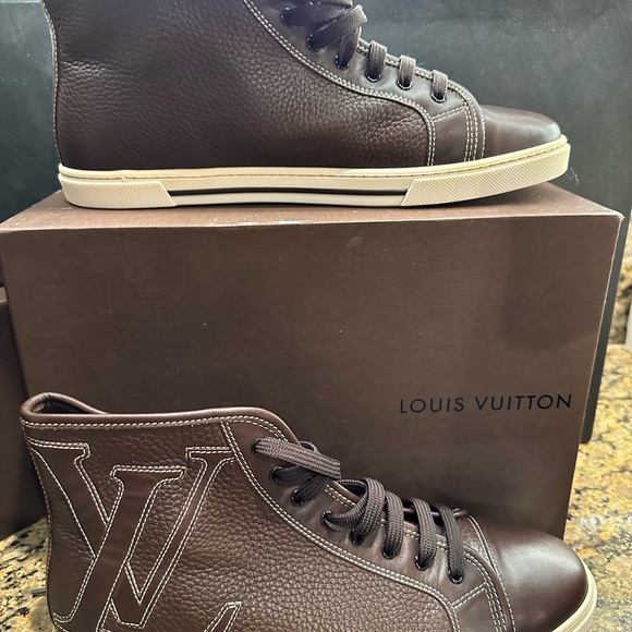 Louis Vuitton high top sneaker boots EUC 38 - Picture 2 of 9